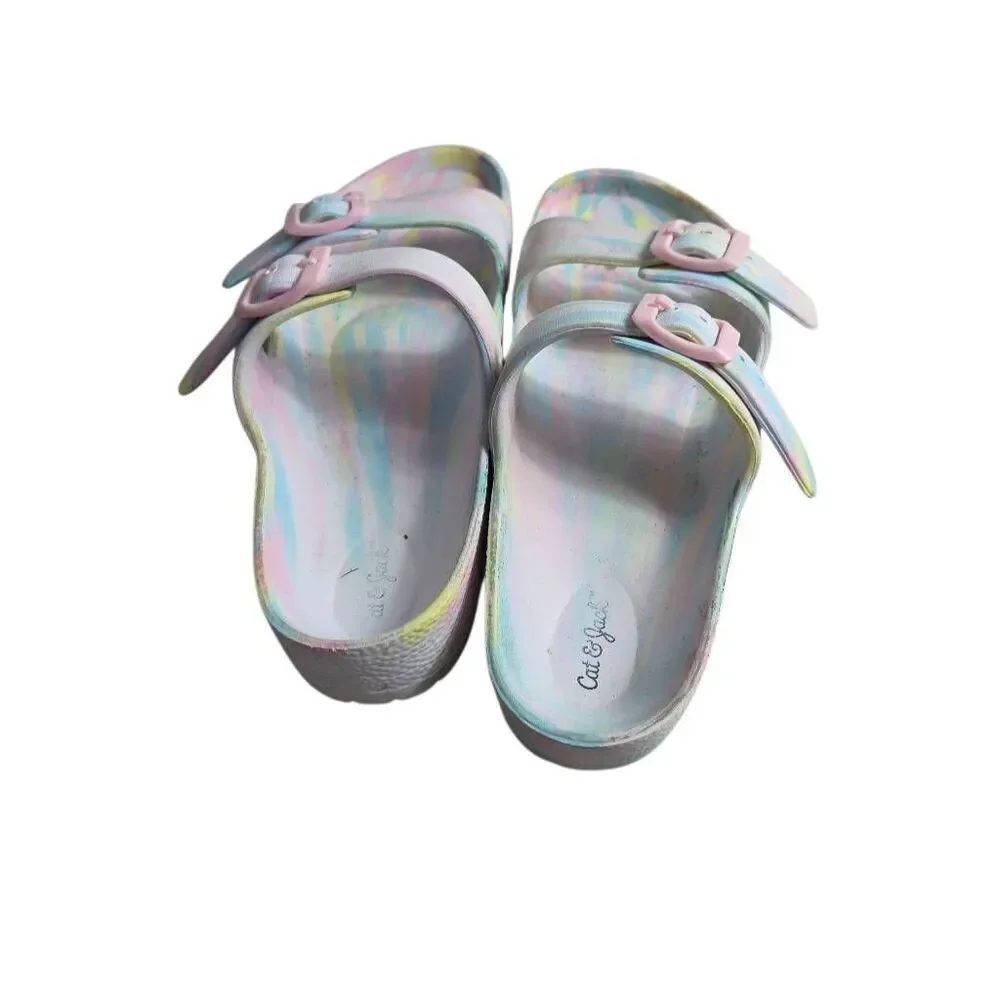 Cat & Jack rainbow sandals 3